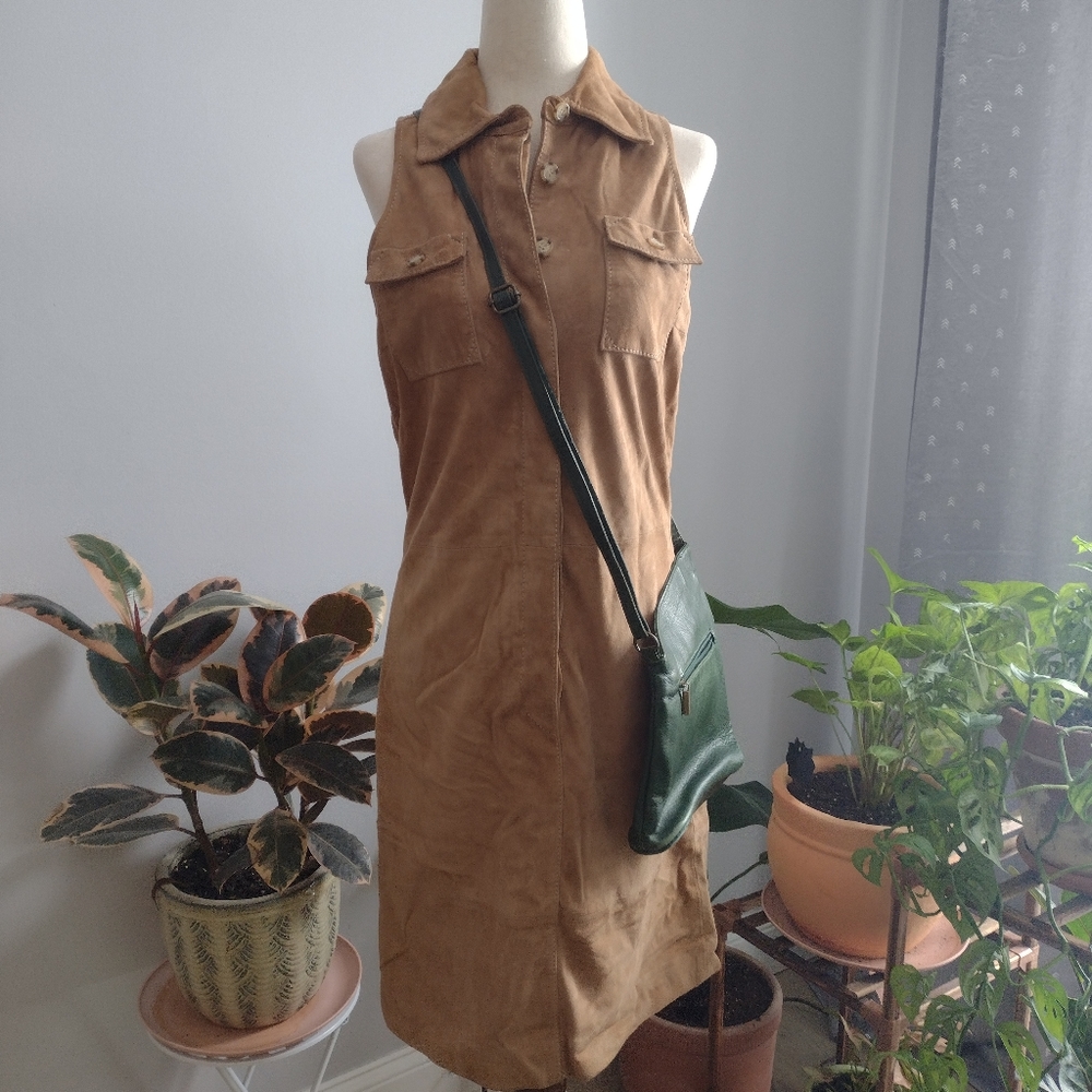 Tommy Hilfiger suede button up dress